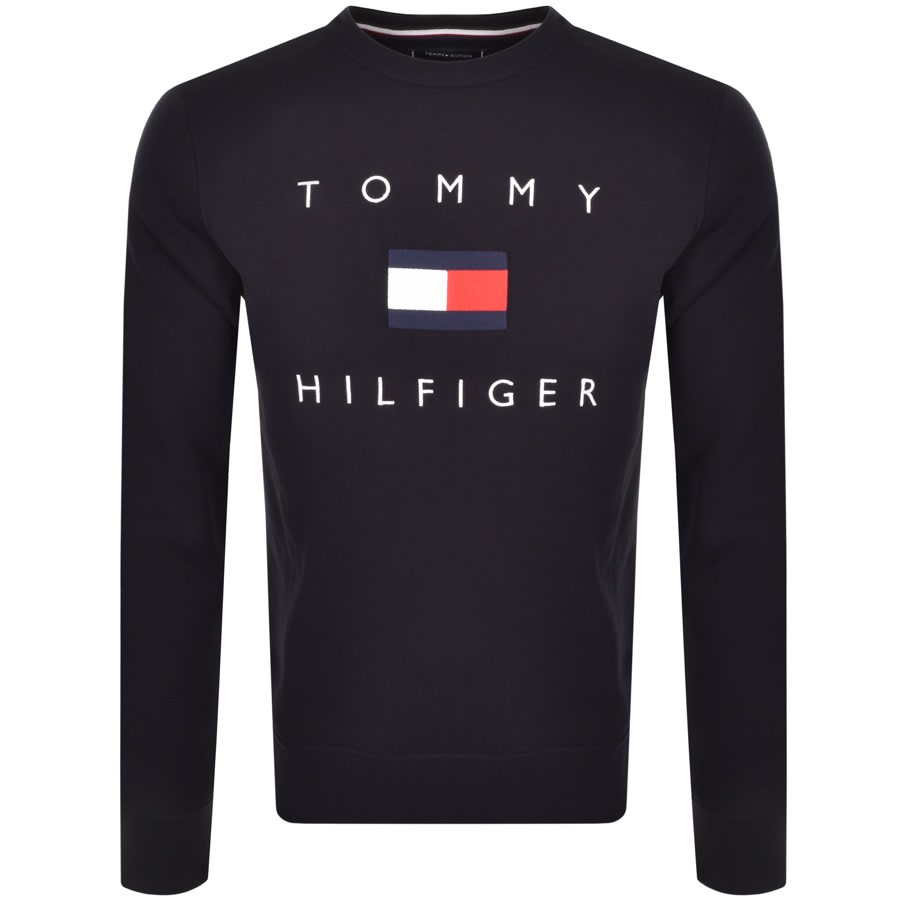 Alternative Image for ProductTommy Hilfiger Flag Crew Neck Sweatshirt Navy1
